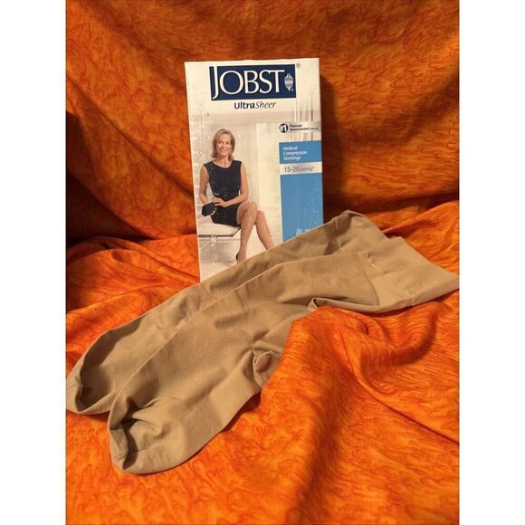 JOBST Ultra Sheer Compression Knee-High 15-20mmHg Petite Small Natural Closed To - Picture 1 of 6